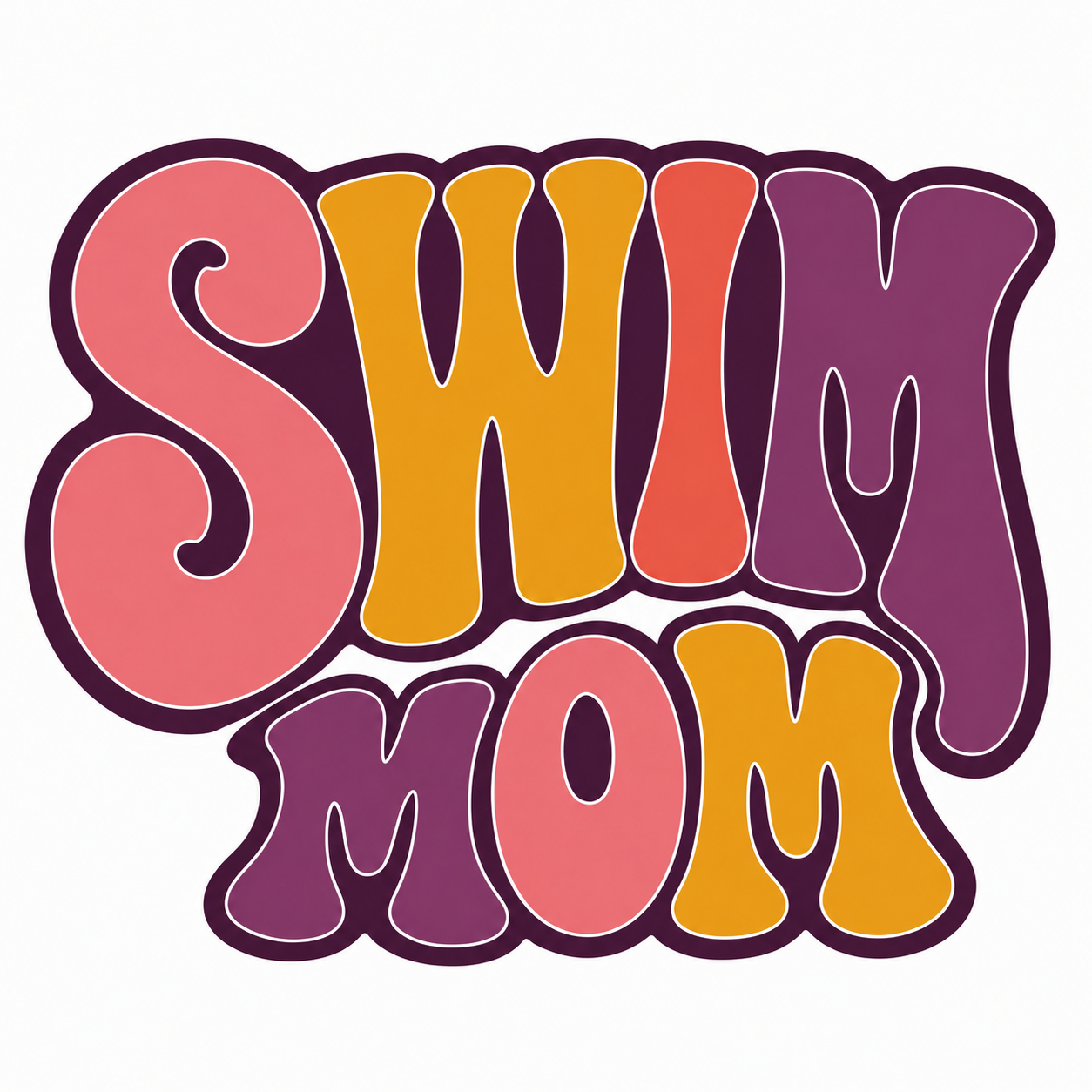 Swim Mom in Maroon