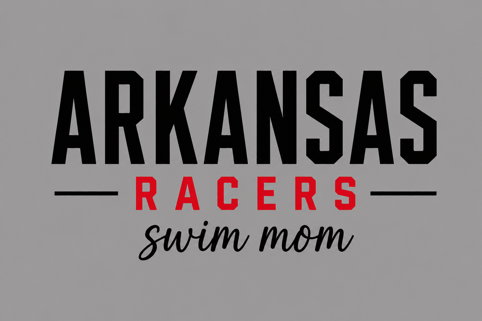Arkansas Racers Swim Mom - Black/Red