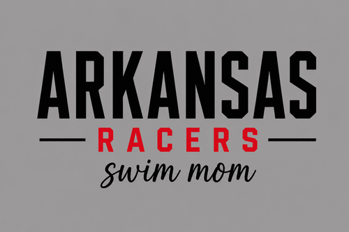 Arkansas Racers Swim Mom - Black/Red