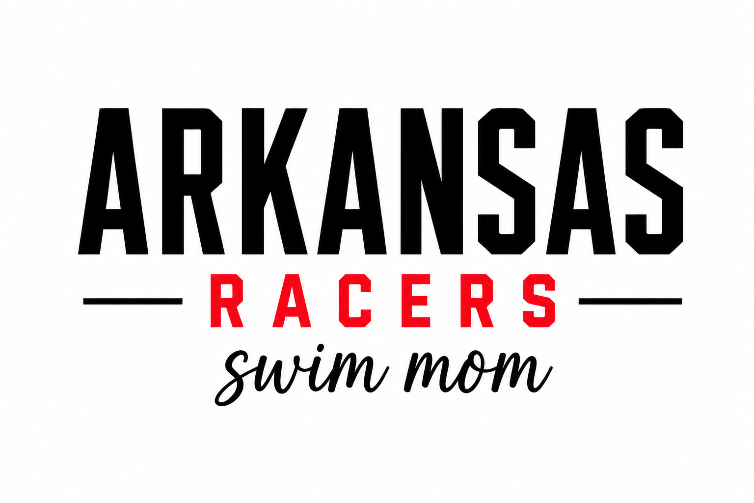 Arkansas Racers Swim Mom - Black/Red