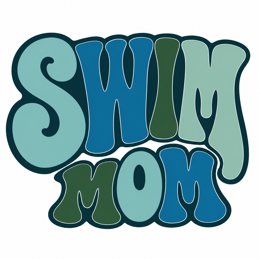 Swim Mom Blue Green
