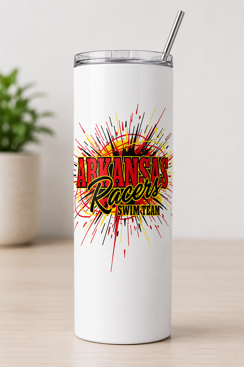 Arkansas Racers Skinny Tumbler