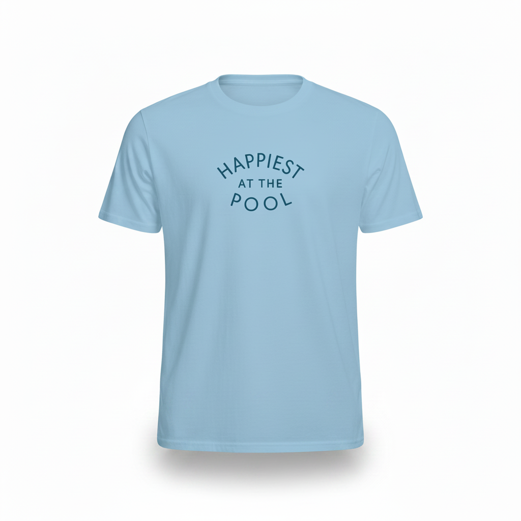 Happiest at the Pool - Light Blue