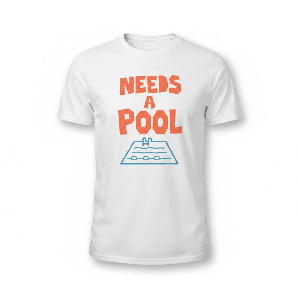 Needs a Pool - White