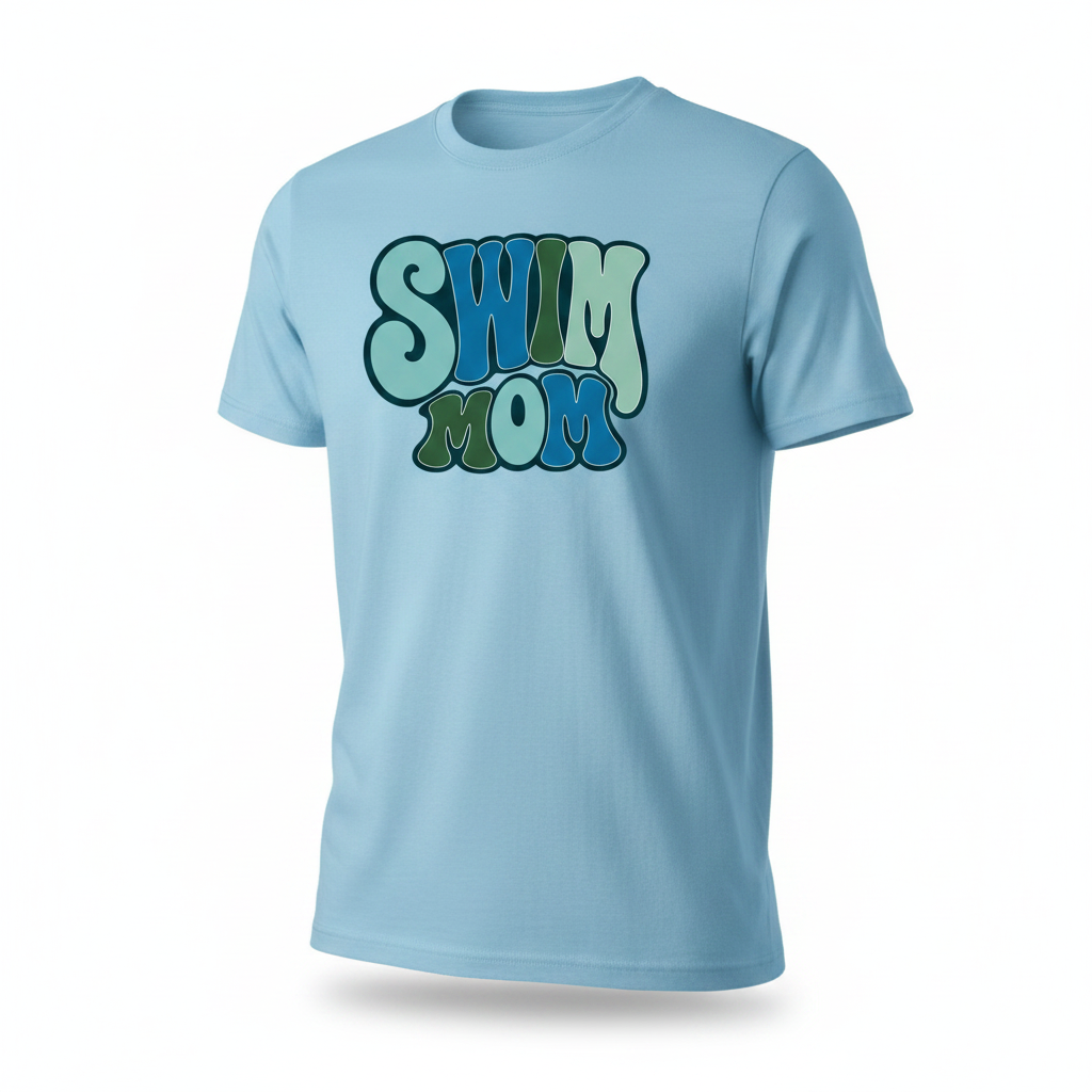 Swim Mom Blue Green
