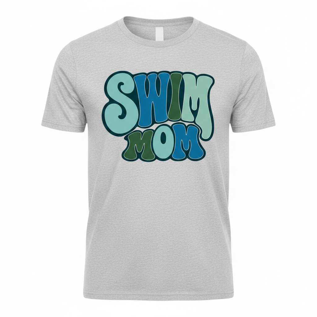 Swim Mom Blue Green