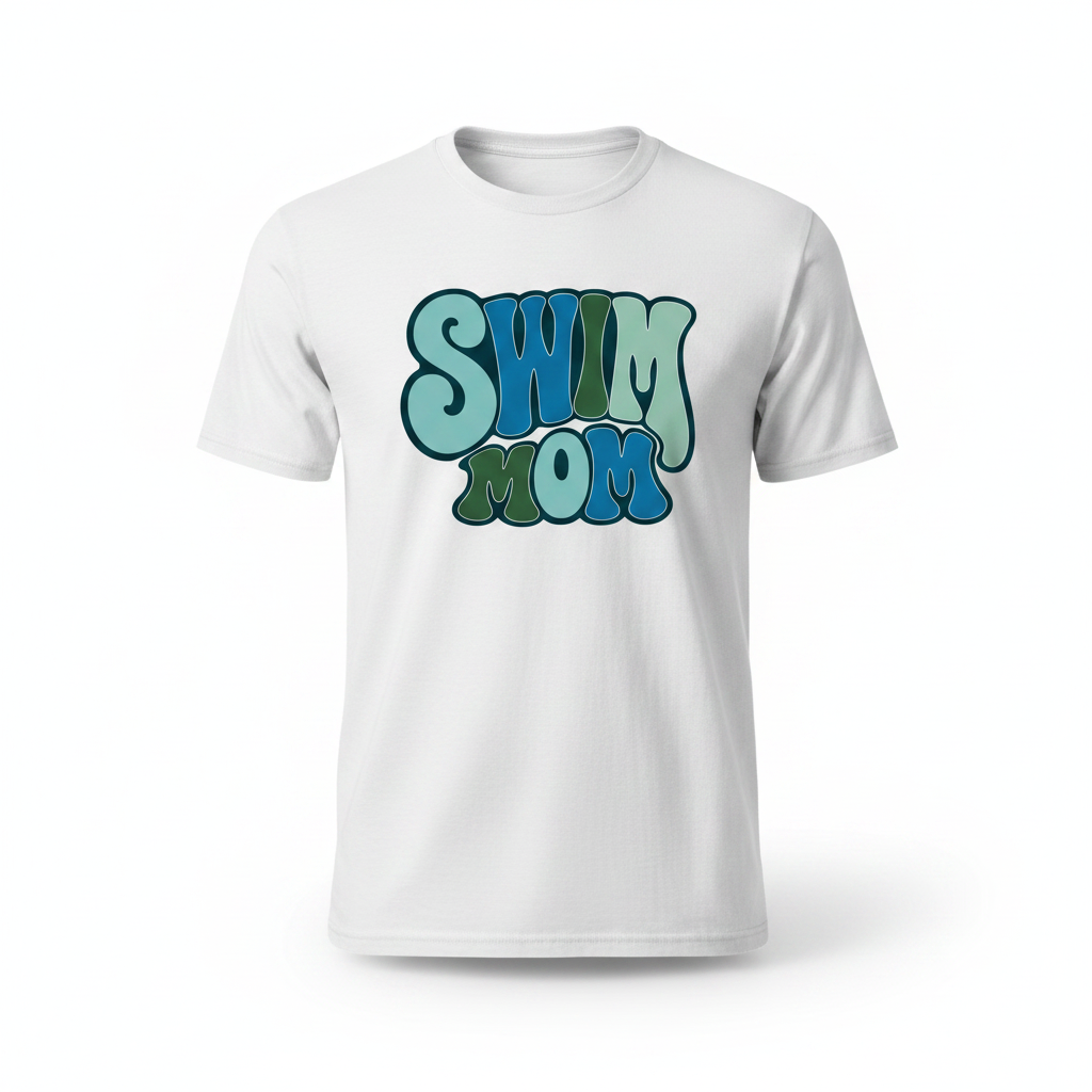 Swim Mom Blue Green